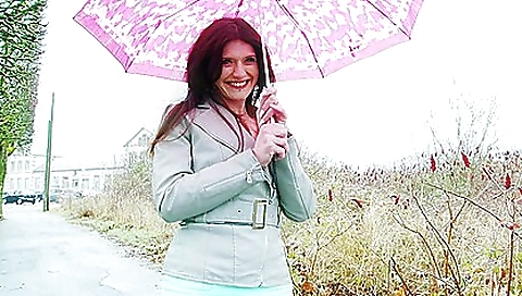 Sexy brunette hair in red lingerie